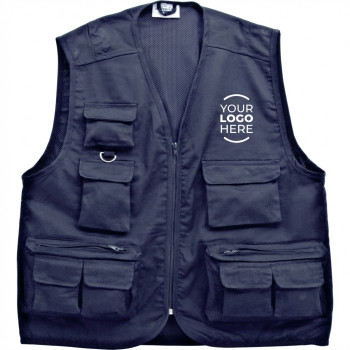 Gilet personalizzato - Gilet personalizzabile in poliestere tecnico con zip e tasche