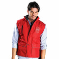 Gilet personalizzabile tessuto rip-stop con piping silver fluo taglia M