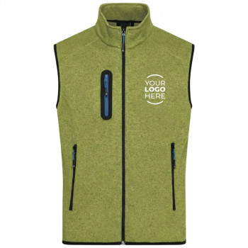 Gilet personalizzato daiber in pile con fodera felpata e tasche con zip