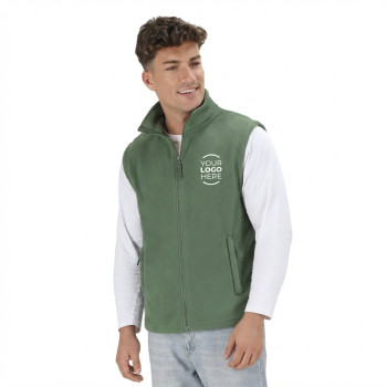 Gilet personalizzato - Gilet personalizzato in pile caldo con collo alto e tasche con zip