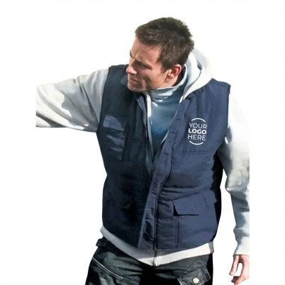 Gilet smanicato imbottito Result antivento antipioggia con zip nascosta
