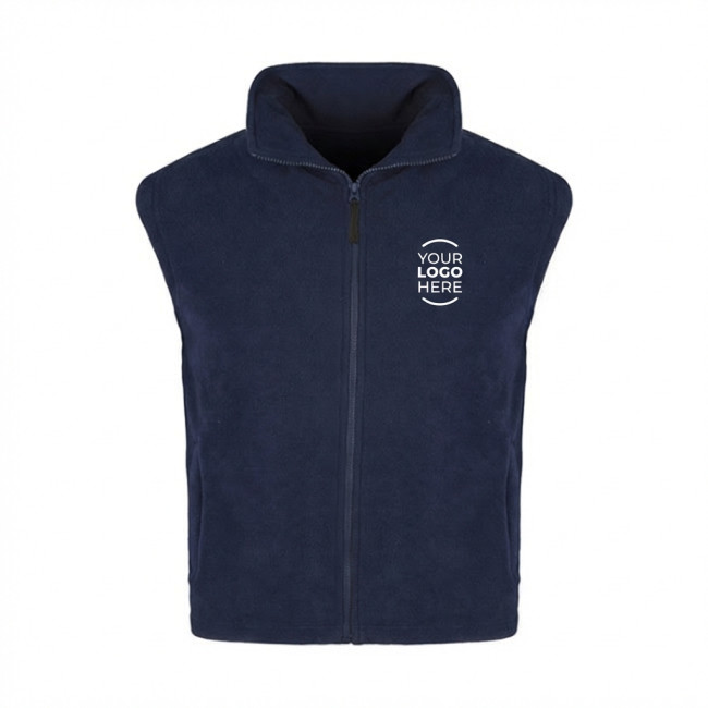 Gilet personalizzato - Gilet smanicato in pile antipilling personalizzabile con zip e tasche laterali