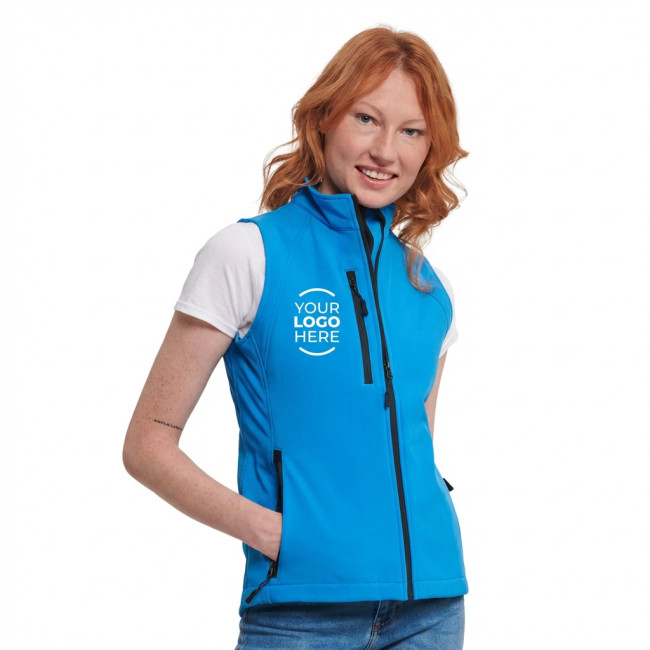 Gilet smanicato personalizzabile Russell softshell elasticizzato traspirante