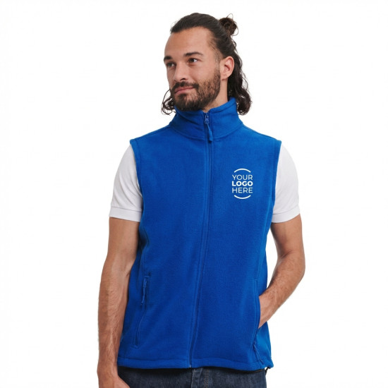Gilet smanicato personalizzato Russell in felpa 100% poliestere leggero