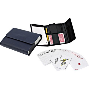 Scatola gioco personalizzabile con due mazzi carte rosso e nero