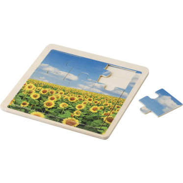 Gioco del 9 puzzle personalizzabile Impression in legno naturale resistente