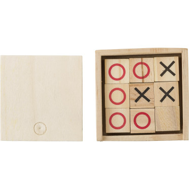 Gioco del Tic Tac Toe personalizzabile Impression in legno naturale