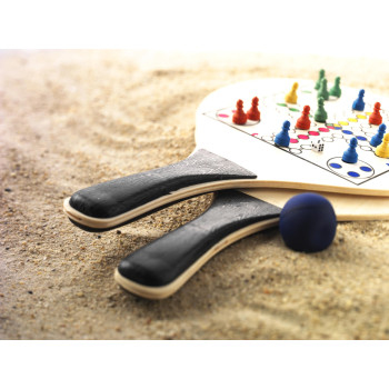 Gioco racchette da spiaggia in legno Colby