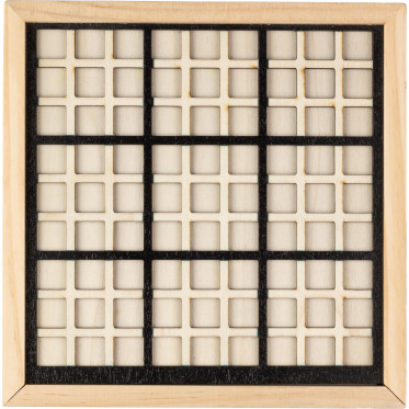 Sudoku in legno personalizzabile Impression con 99 fiches numerate