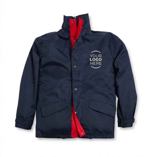 Giubbino leggero personalizzabile bicolore con cappuccio estraibile nylon