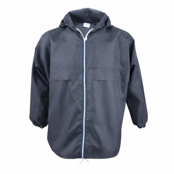 Giubbino personalizzabile con cappuccio regolazione vita e zip centrale