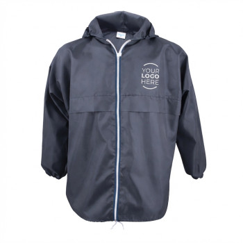 Giubbino personalizzabile con cappuccio regolazione vita e zip centrale