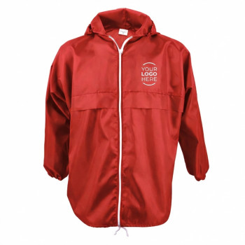 Giubbino personalizzabile con cappuccio regolazione vita e zip centrale