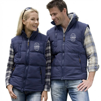 Giubbotto smanicato personalizzabile Result antivento con cappuccio nascosto