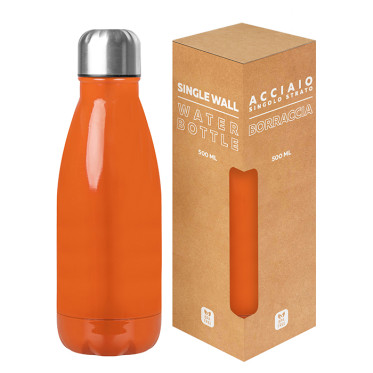 Borraccia in acciaio inox 500 ml singolo strato con tappo ermetico