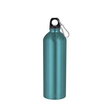 Borraccia 800 ml in acciaio inox riciclato con moschettone