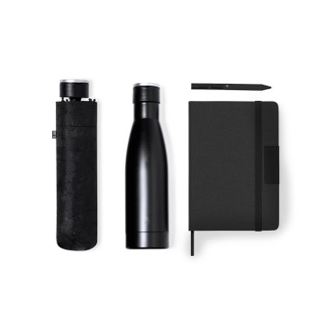 Set premium personalizzabile con thermos, block notes, ombrello e penna