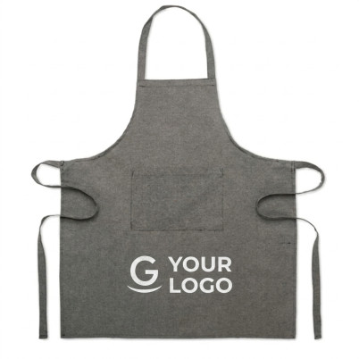 Grembiule da cucina personalizzabile 100% cotone riciclato con tasca frontale
