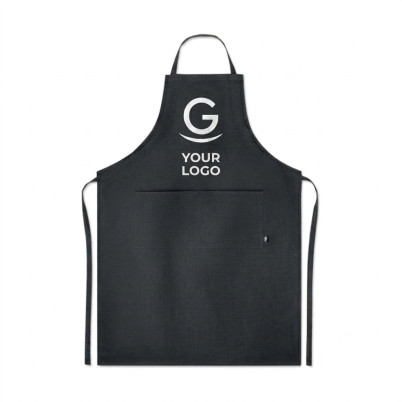 Grembiule da cucina personalizzabile in canapa 100% naturale con tasche