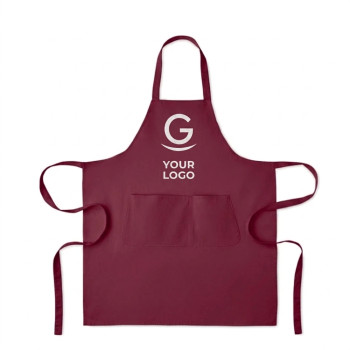 Grembiuli da cucina personalizzati - Grembiule regolabile in cotone biologico 240 gr con tasca