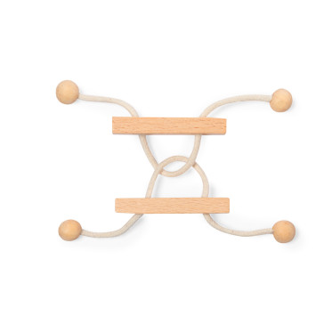 Gioco di abilità personalizzabile in legno con corda resistente naturale