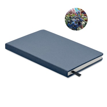 Gadget tecnologico personalizzato con logo - GROW - Notebook A5 in carta riciclata