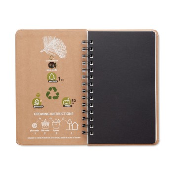 Taccuino quaderno personalizzato con logo - GROWNOTEBOOK™ - Notebook in legno di pino