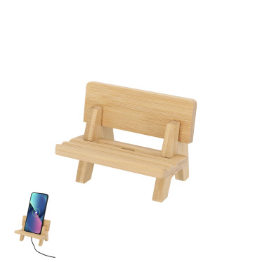 Supporto per dispositivi mobili personalizzabile in bambù con design modulare