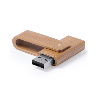 Chiavetta USB 16 GB personalizzabile in legno di bambù twist