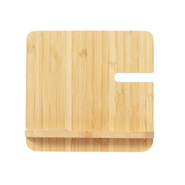 Caricatore multiplo wireless personalizzabile bambù naturale 15W