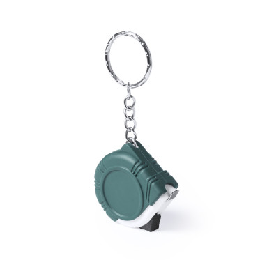 Portachiavi compatto personalizzabile con flessometro 1 metro e lama metallo