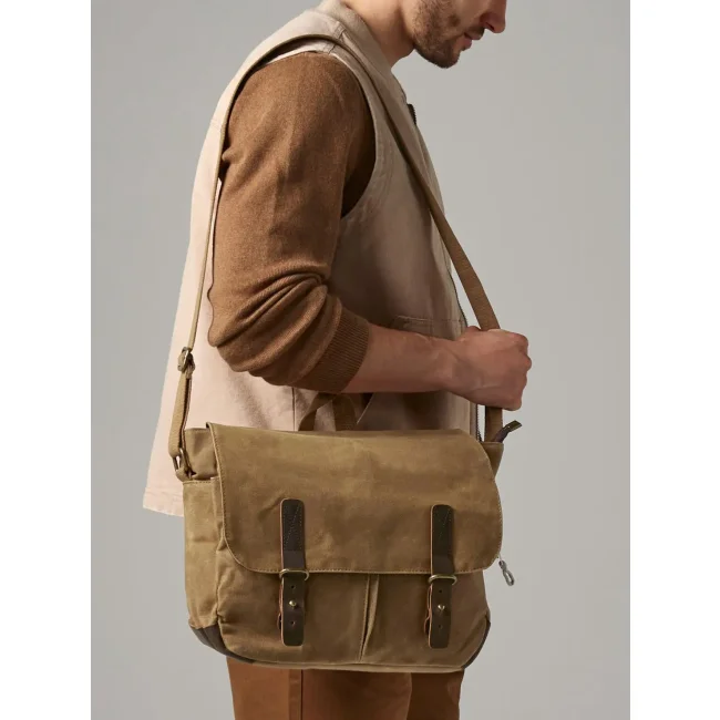 Borse personalizzate con logo - Heritage Waxed Canvas Messenger