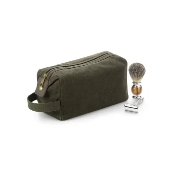Beauty Case da Viaggio Personalizzato - Heritage Waxed Canvas Wash Bag