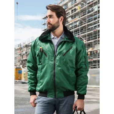 Hi-Vis Pilot Jacket personalizzata Korntex 4-in-1 con maniche e imbottitura removibili