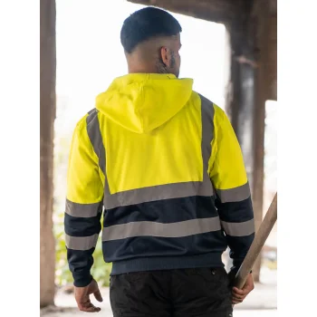 Abbigliamento alta visibilità personalizzato con logo aziendale - Hi-Vis Zipper Hoodie