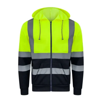 Abbigliamento alta visibilità personalizzato con logo aziendale - Hi-Vis Zipper Hoodie