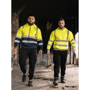 Abbigliamento alta visibilità personalizzato con logo aziendale - Hi-Vis Zipper Hoodie