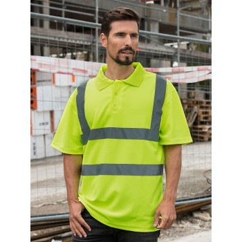 T-shirt alta visibilità personalizzate - Hi-Viz Poly-Cotton Polo