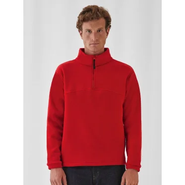 Felpa in pile personalizzabile B&C Collection con zip e tasche laterali