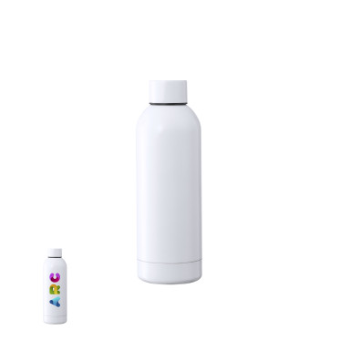 Borraccia termica personalizzabile 500 ml bianca in acciaio inox