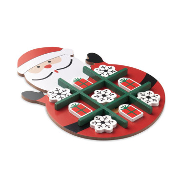 Tris natalizio in legno decorato certificazione FSC 100%