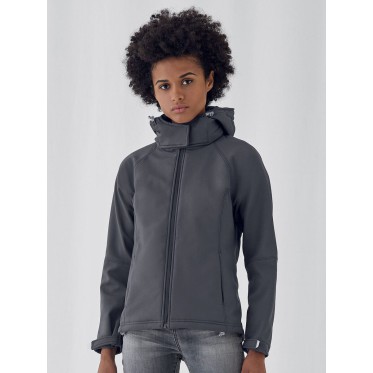 Giacche donna personalizzate con logo - Hooded Softshell /Women