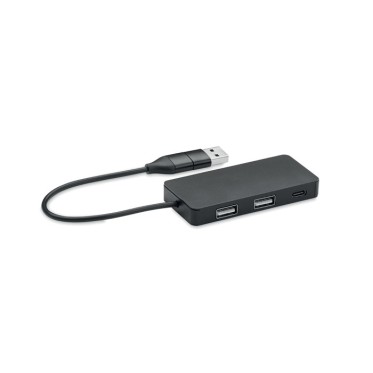 Gadget per ufficio personalizzato regalo per ufficio - HUB-C - Hub USB a 3 porte