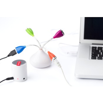 Gadget pc personalizzati con logo - Hub USB in ABS Jake