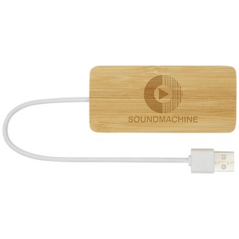 Gadget pc personalizzati con logo - Hub USB in bambù Tapas