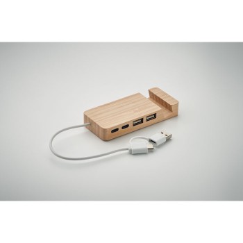 HUBSTAND - Hub USB a 4 porte in bamboo