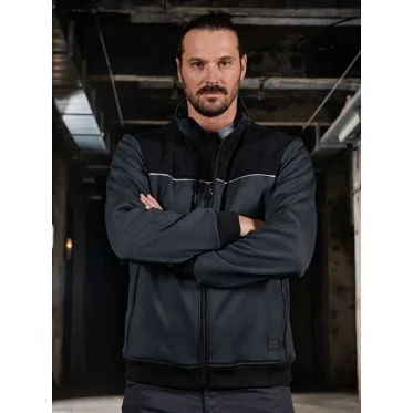 Giacca softshell personalizzabile daiber imbottitura sherpa e riflettenti