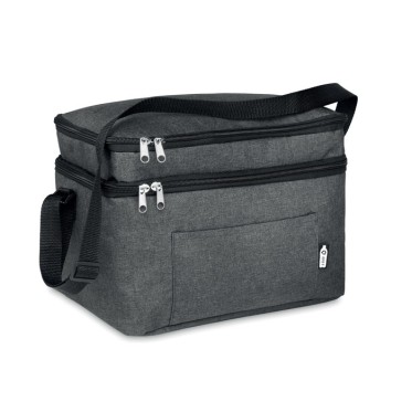 Borsa frigo personalizzabile in tessuto RPET 600D con doppio scomparto