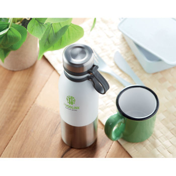 Borraccia termica personalizzate con logo - ICELAND - Bottiglia doppio strato 600 ml
