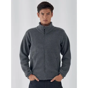 Felpa pile personalizzabile B&C Collection con zip intera e tasche laterali